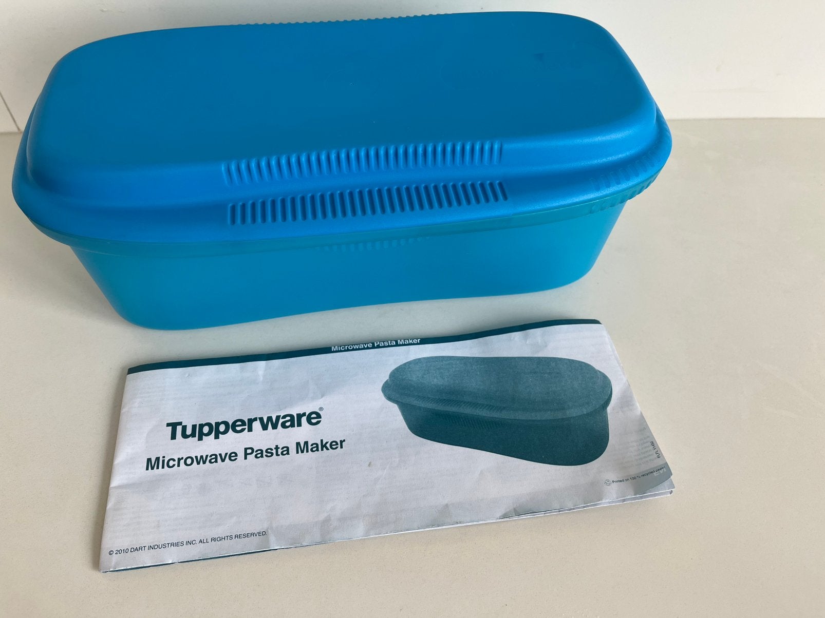 Nieuw! Microwave pasta maker van Tupperware, Enlèvement ou Envoi, Neuf, Bleu, Autres types