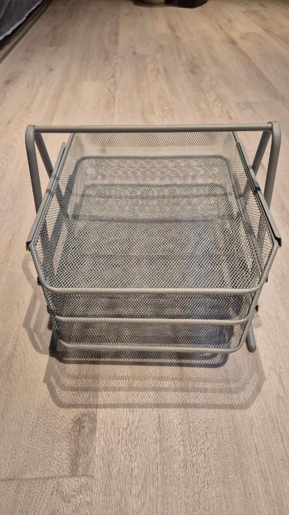 Metalen bureau organizer met 3 laden, Ophalen of Verzenden, Gebruikt
