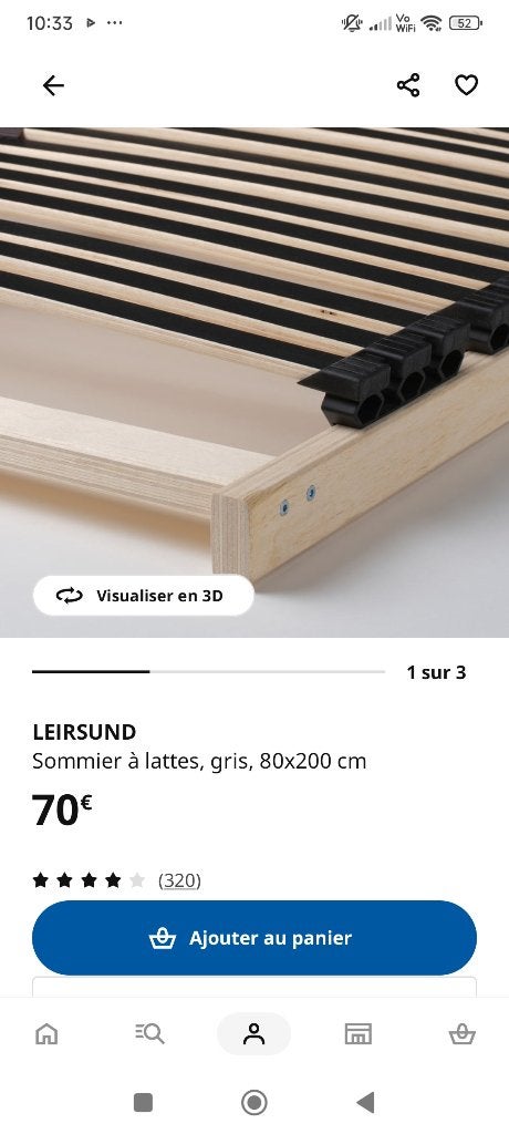 Lit 160200 Brimnes ikea, Scandinave moderne., Comme neuf, Enlèvement, 200 cm