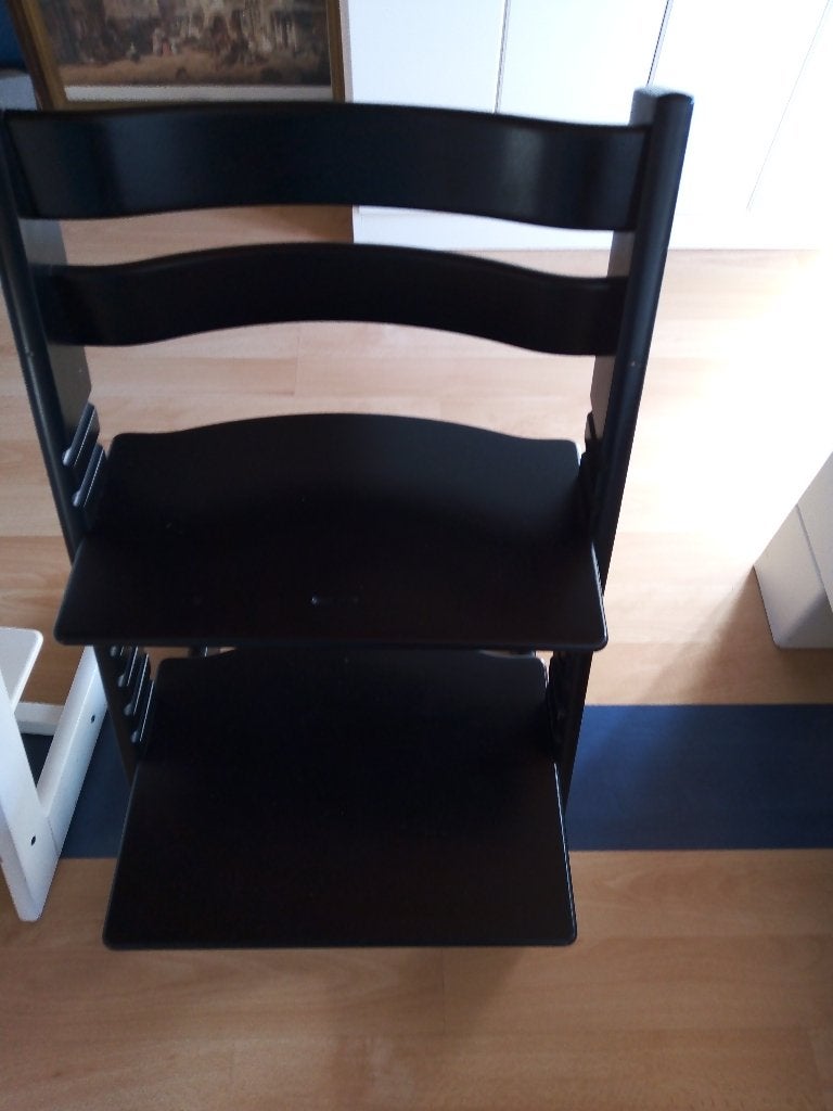 zwarte trip trap stokke nieuw model 2017 in prima staat, Enlèvement, Utilisé, Chaise évolutive, Coulissant