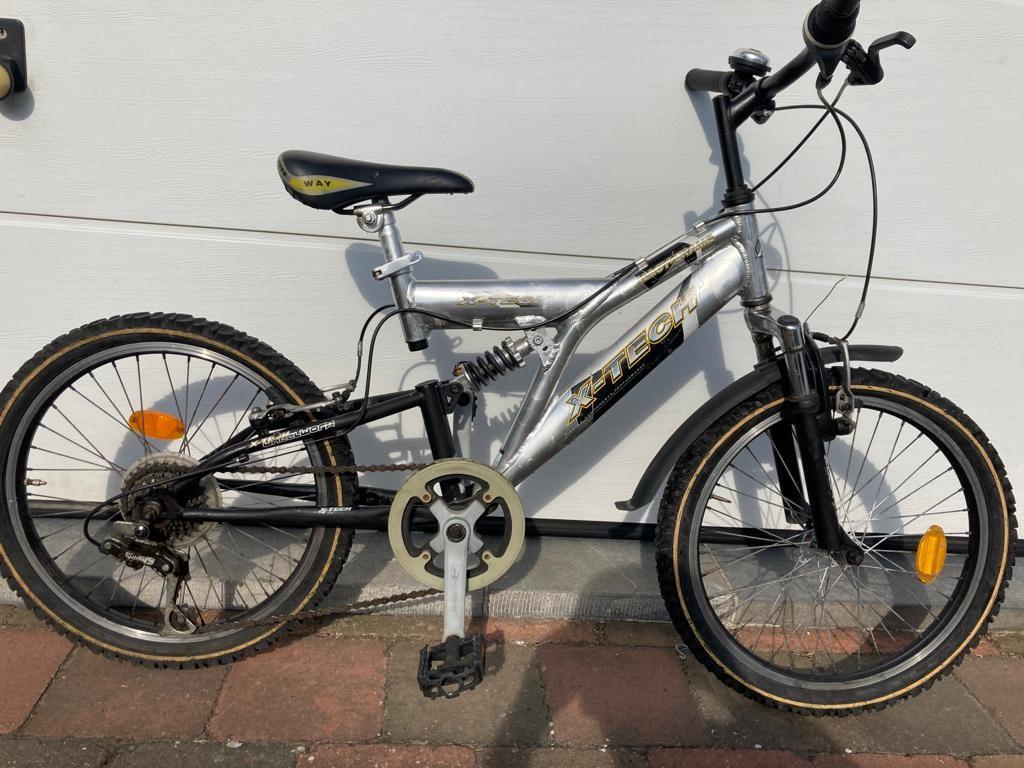 Kinder mtb 20 inch (6-9 jaar) X-TECH full suspension, Fietsen en Brommers, Ophalen, 16 tot 20 inch, Velgrem, X-Tech