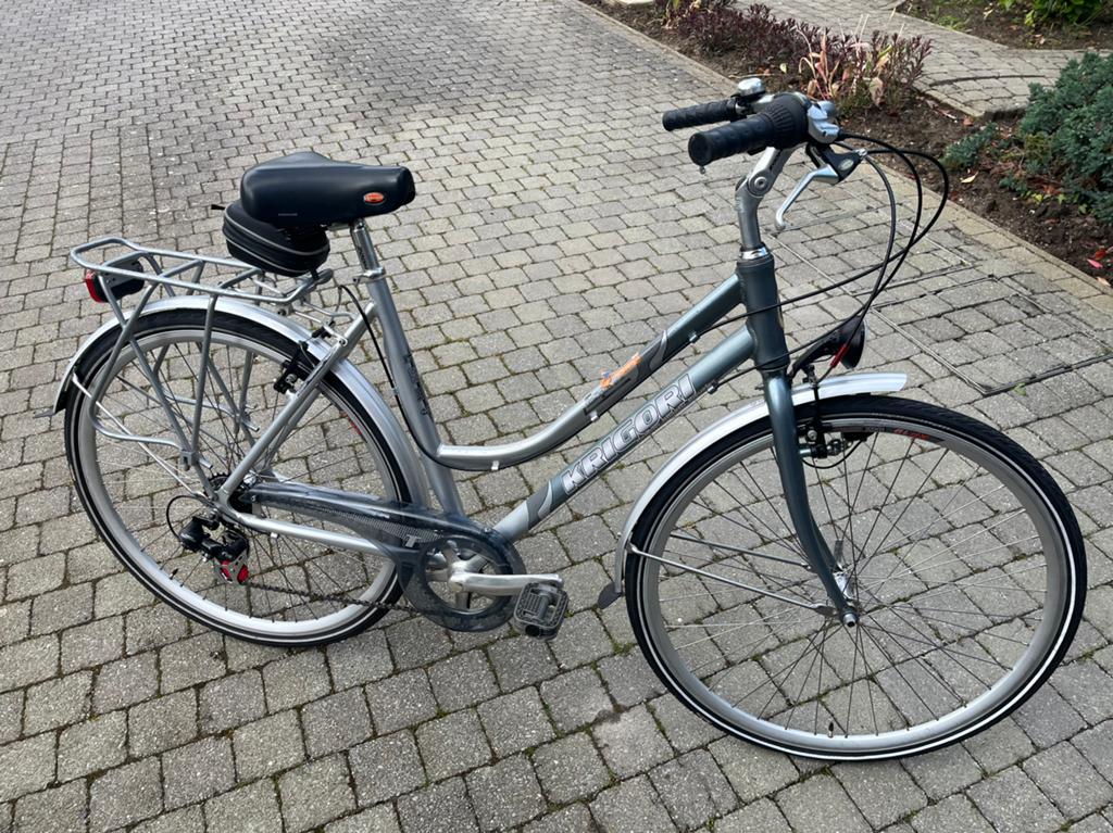 Damesfiets Krigori, Fietsen en Brommers, Fietsen | Dames | Sportfietsen en Toerfietsen, Gebruikt, Velgrem, 50 tot 53 cm, Ophalen