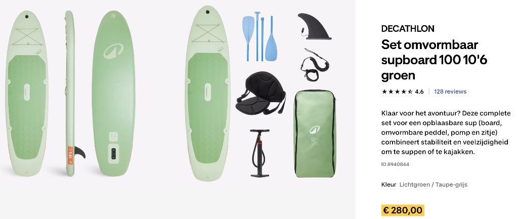 Supboard 10’6 omvormbaar tot kajak – NIEUW, Watersport en Boten, Ophalen, Nieuw, SUP-boards