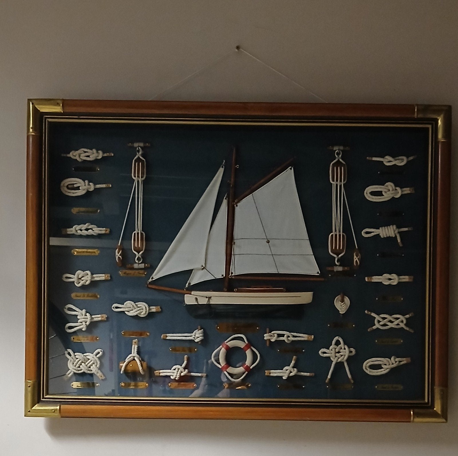 Cadre Marine relief., Enlèvement, Comme neuf, 80 cm, 60 cm