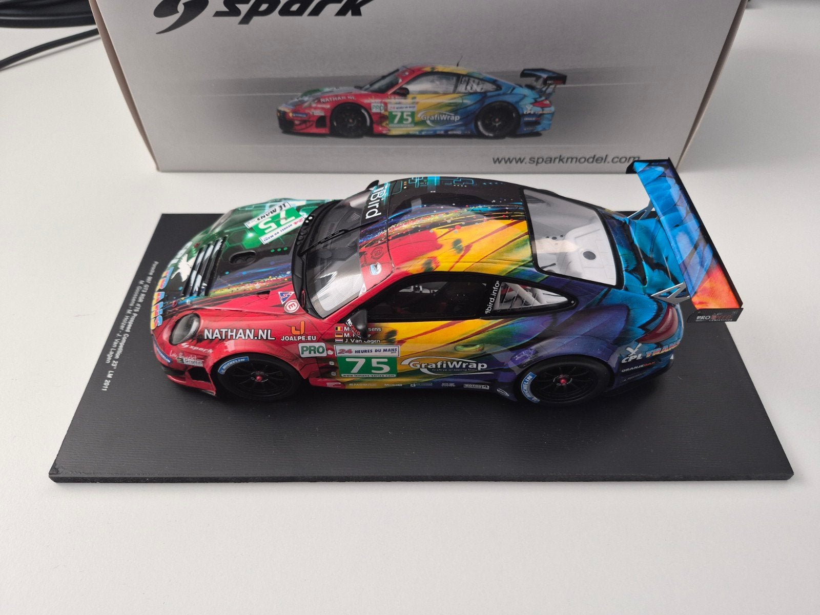 Porsche 997 GT3 RSR Spark 1/18 (18S085), Enlèvement ou Envoi, Neuf, Voiture, Autres marques