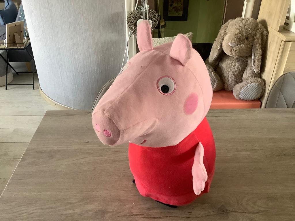 Personnage en peluche Peppa Pig (50 cm), Enlèvement ou Envoi, Lavable, Autres marques, Rouge