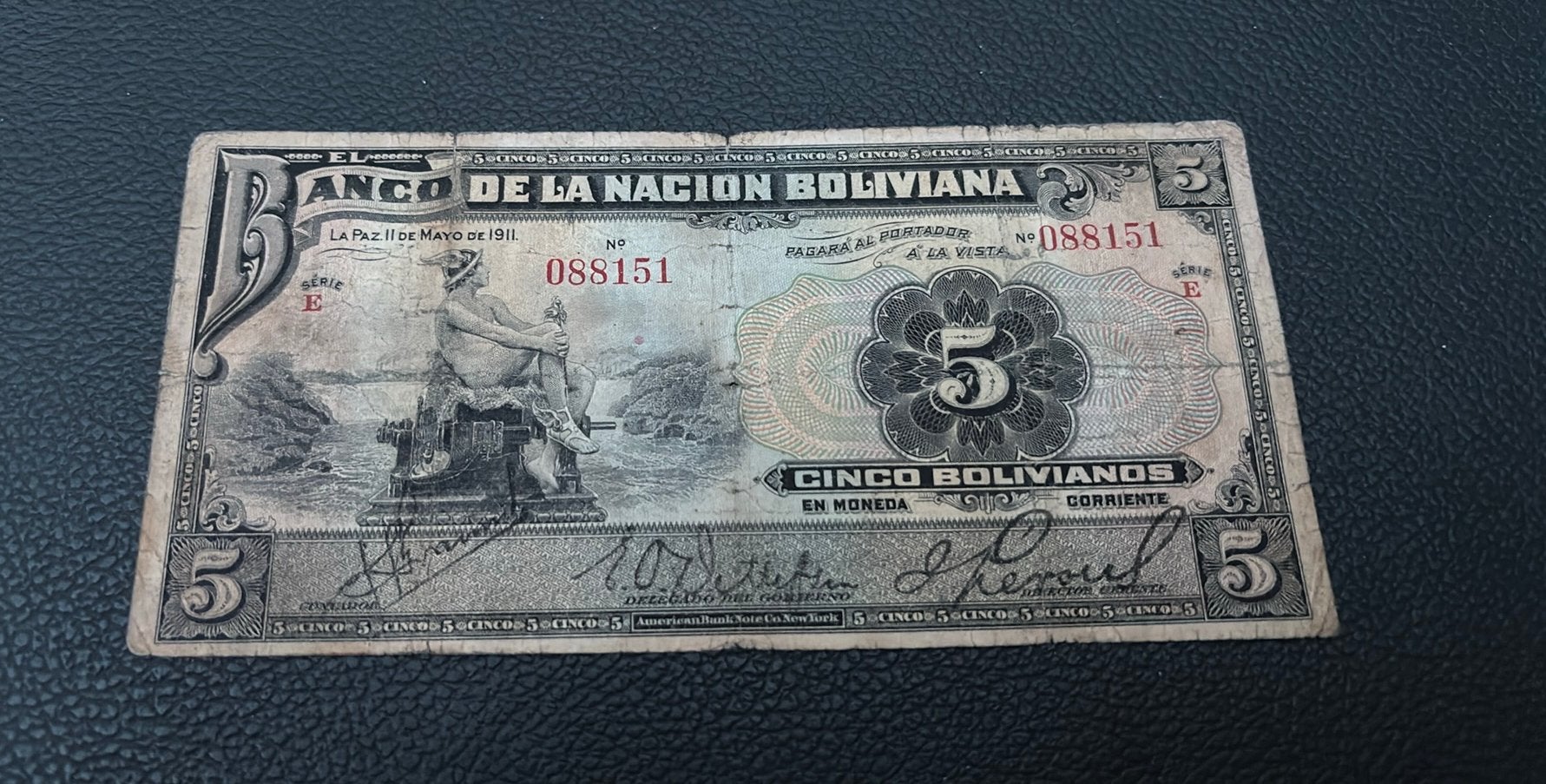 5 Bolivianen Pick 106a 1911, Postzegels en Munten, Bankbiljetten | Amerika, Ophalen of Verzenden
