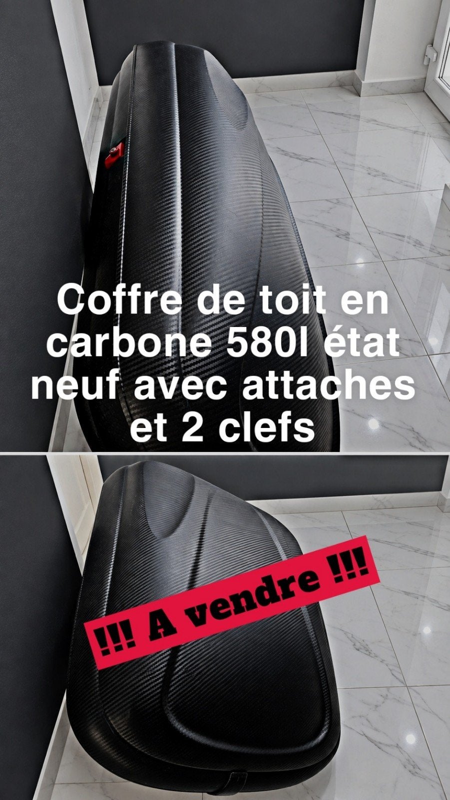coffre box de toit en carbone, Autos : Divers, Enlèvement, Comme neuf