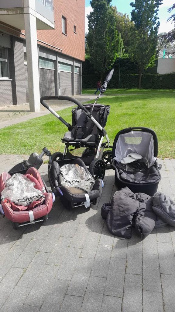 Kinderbuggy set Masi-Cosi incl wieg, autozit etc, Ophalen, Gebruikt, Maxi-Cosi, Zonnekap