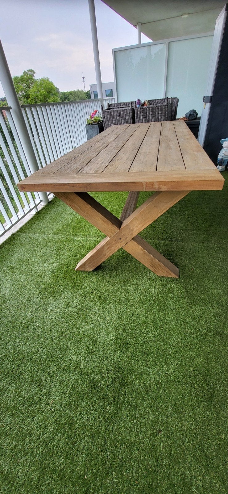 Teak tuintafel., Tuin en Terras, Ophalen