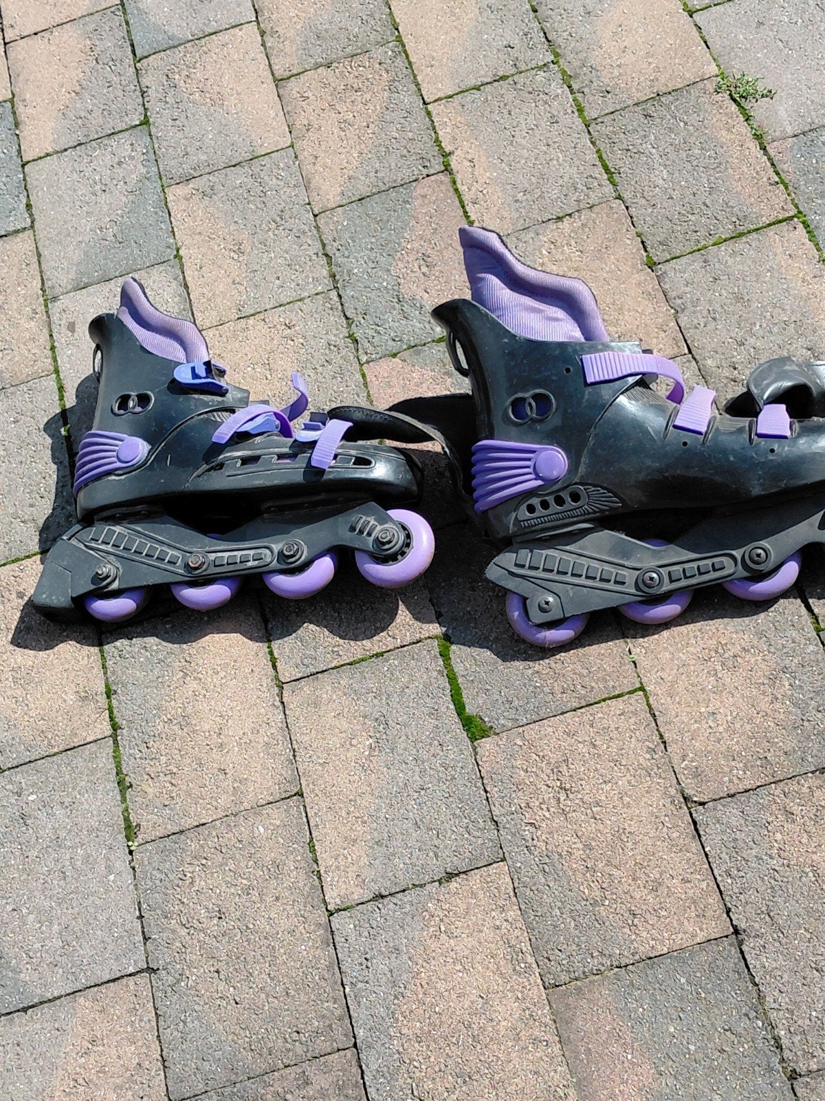 rolschaatsen zwart met paars, Sport en Fitness, Skeelers, Ophalen, Inline skates 4 wielen, Overige merken
