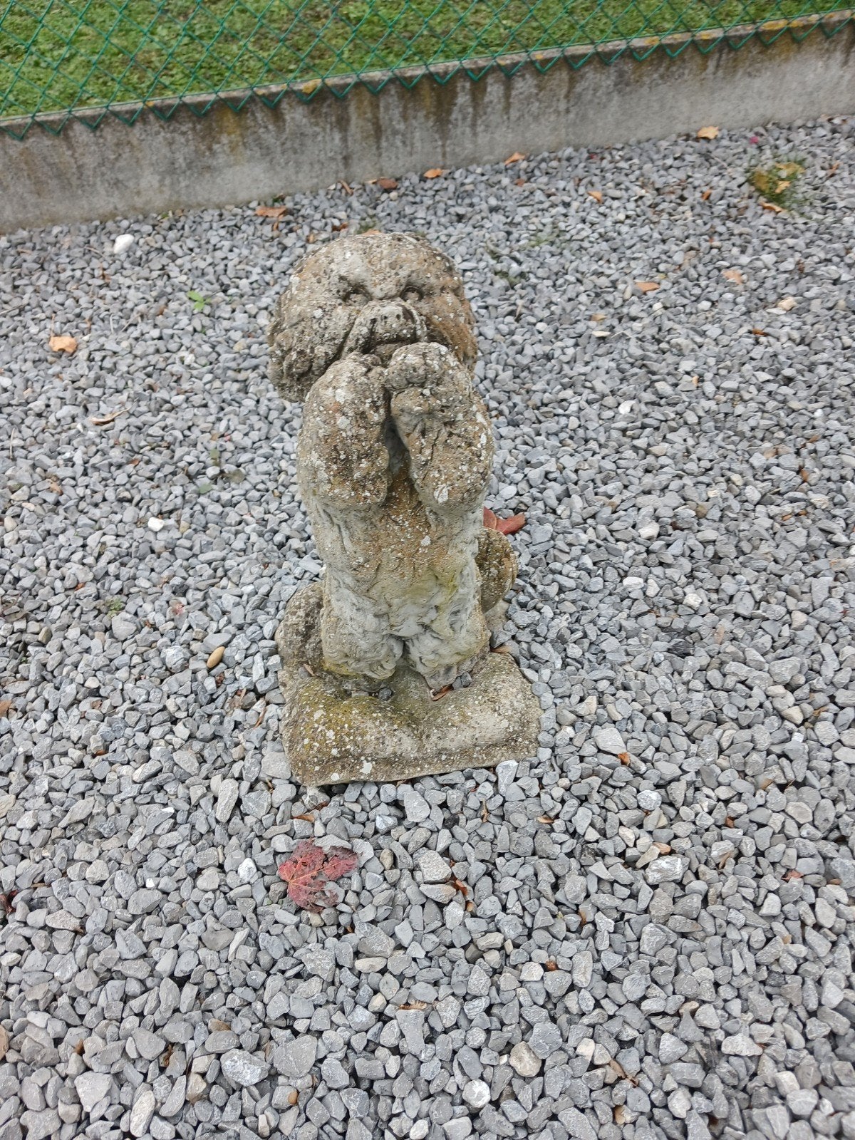 betonnen tuinbeeld - Cherubijn / Putto - 65 cm, Enlèvement, Béton