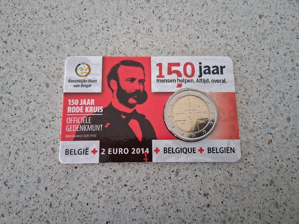 2 euro België 2014 Rode Kruis Coincard Nederlands, Enlèvement ou Envoi, Belgique, 2 euros, Monnaie en vrac