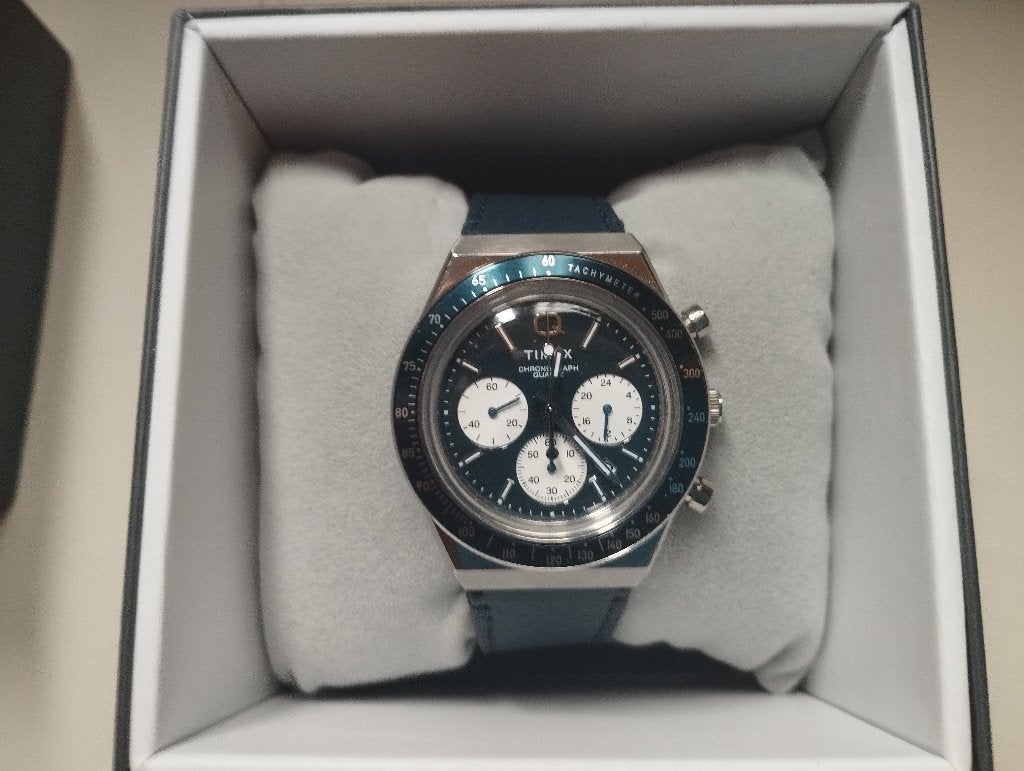 Montre Timex Q Chronograph, Montre-bracelet, Autres marques, Cuir, Enlèvement