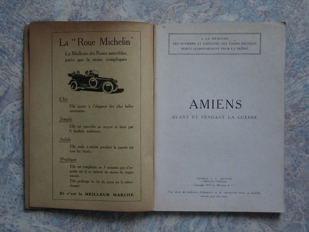 Michelin France Frankrijk Amiens Guerre Verdun Roi Lille USA, Envoi, Avant 1940, Utilisé, Général