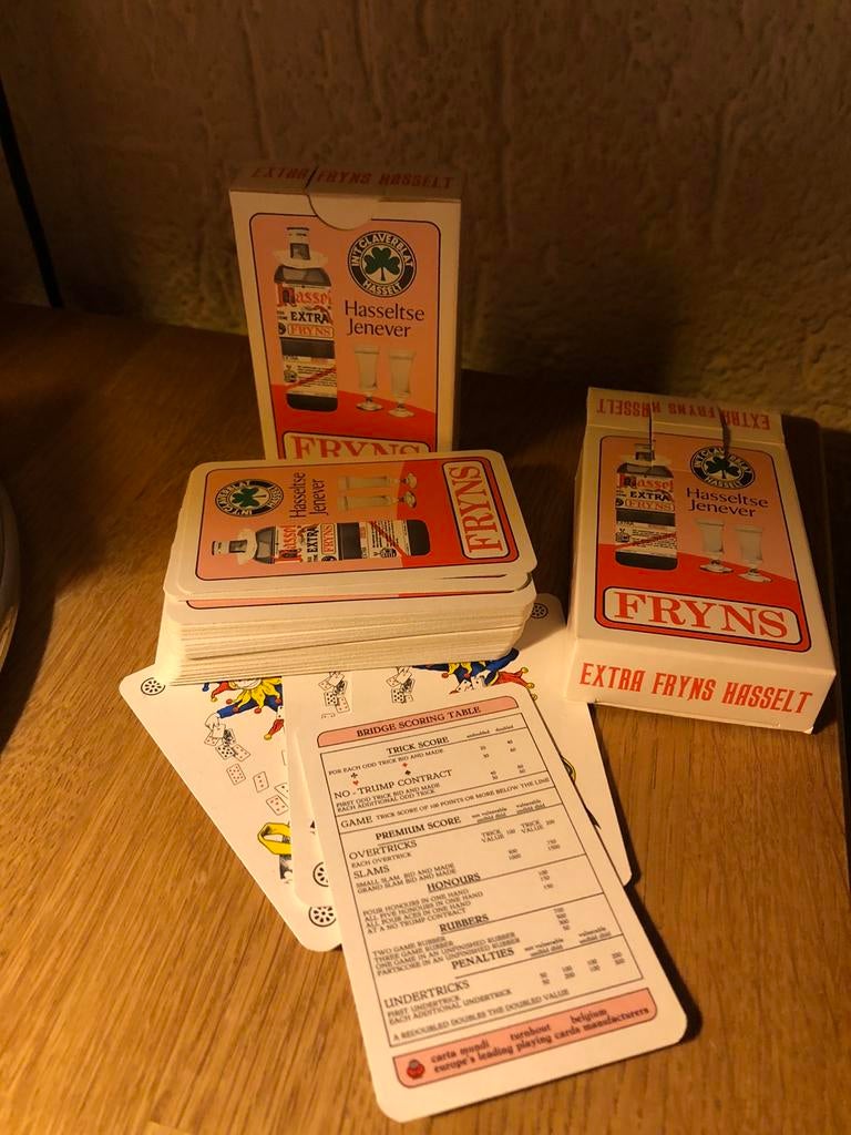 extra FRYNS jenever Hasselt speelkaarten 2x, Verzamelen, Ophalen of Verzenden, Nieuw, Overige typen