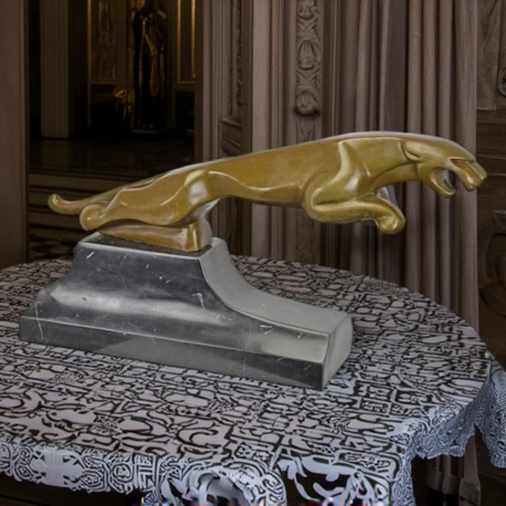 Prachtig Enorme Bronzen Beeld van een Jaguar GRATIS LEVERING, Envoi, Bronze