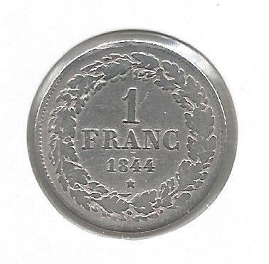 13909 * LEOPOLD I * 1 frank 1844, Verzenden, Zilver