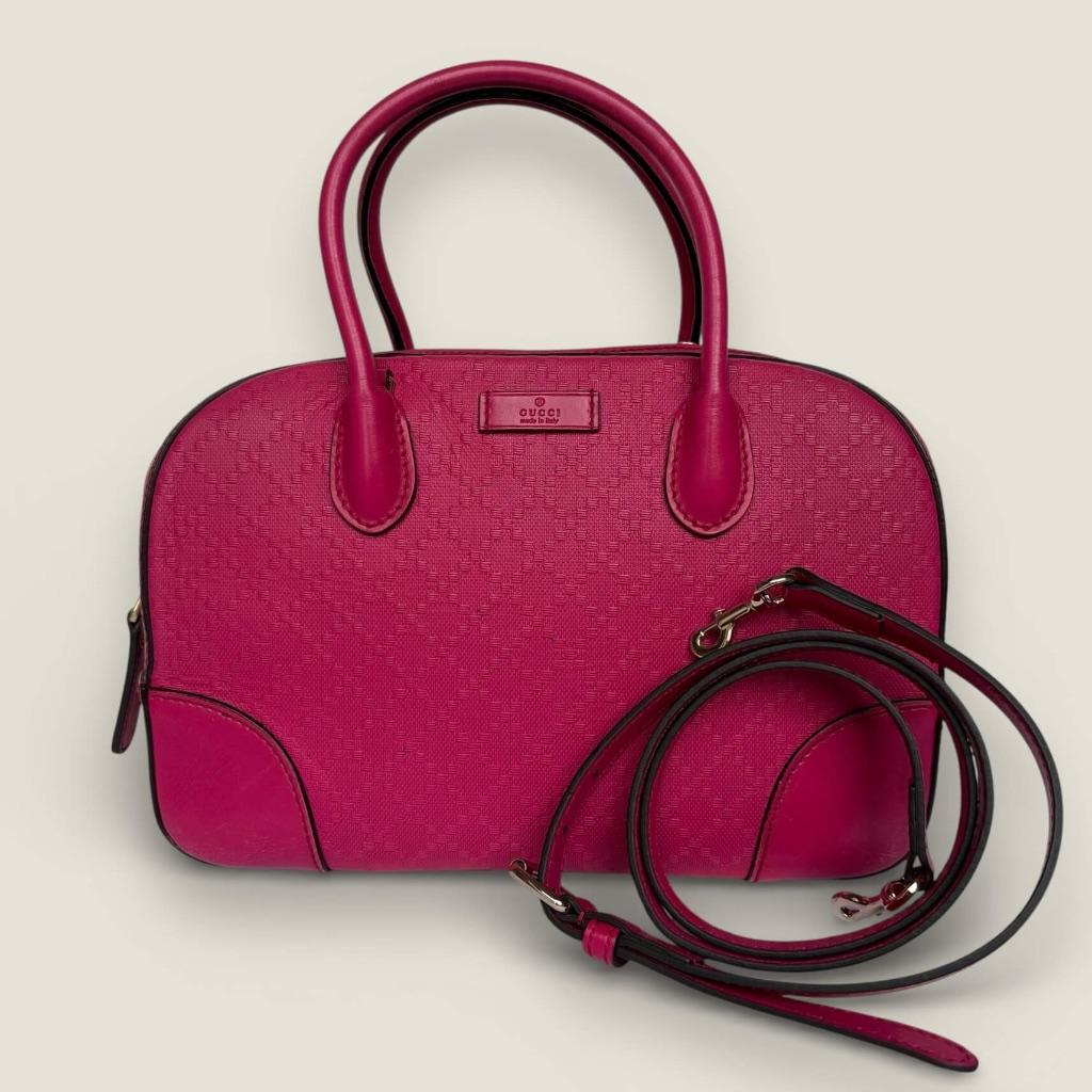 Sacoche en cuir Gucci Diamanté rose, Enlèvement ou Envoi, Utilisé, Rose, Sac à bandoulière