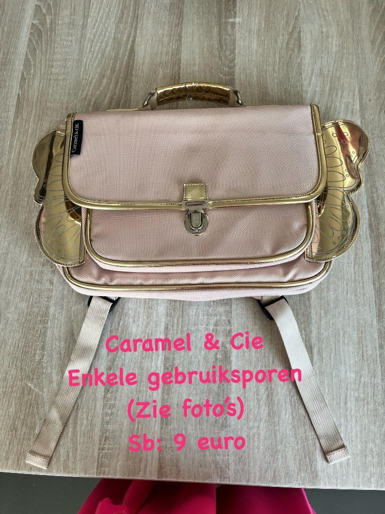 Boekentasje caramel & Cie, Ophalen of Verzenden, Gebruikt, Roze, Aktetas of Boekentas