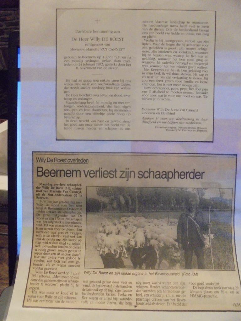 dp Willy De Roest, Verzamelen, Bidprentjes en Rouwkaarten, Ophalen of Verzenden, Bidprentje