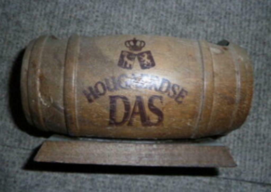 # Viltjes houder HOUGAERDSE DAS in de vorm van een vat, Verzamelen, Ophalen of Verzenden, Gebruikt, Overige typen, Overige merken