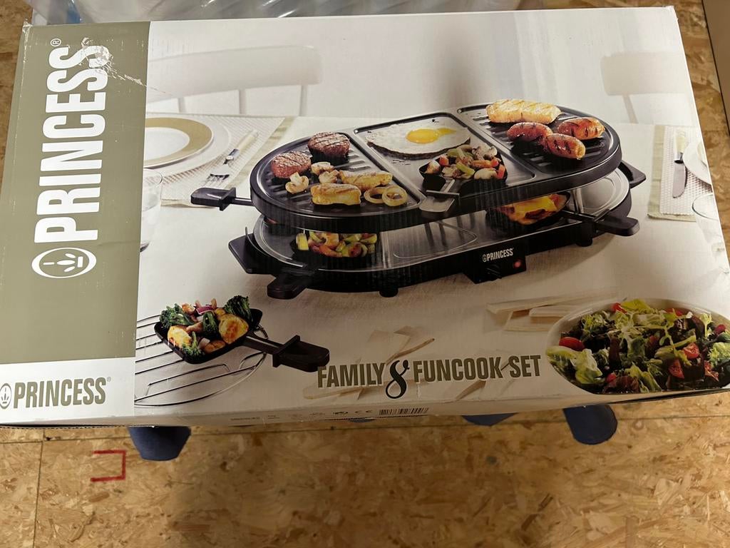 Gourmet/ Raclette / grillstel. 8 pers (nieuw), Elektronische apparatuur, Gourmetstellen, Ophalen, Nieuw, 8 personen of meer