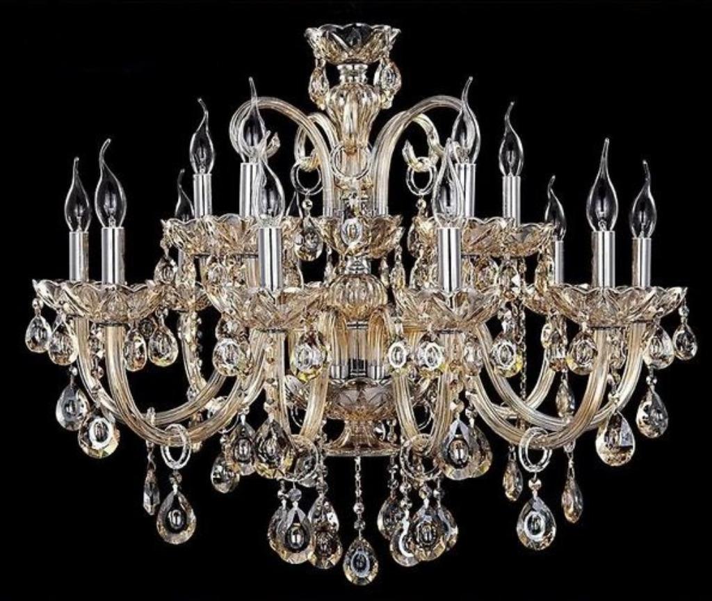Chique Designer Kroonluchter 15 Armen Gog-Zilver Incl. Led's, Ophalen of Verzenden, Nieuw