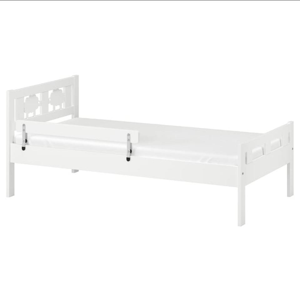 Ikea Kritter peuterbed wit (2st), Kinderen en Baby's, Kinderkamer | Bedden, Ophalen, Zo goed als nieuw, Lattenbodem