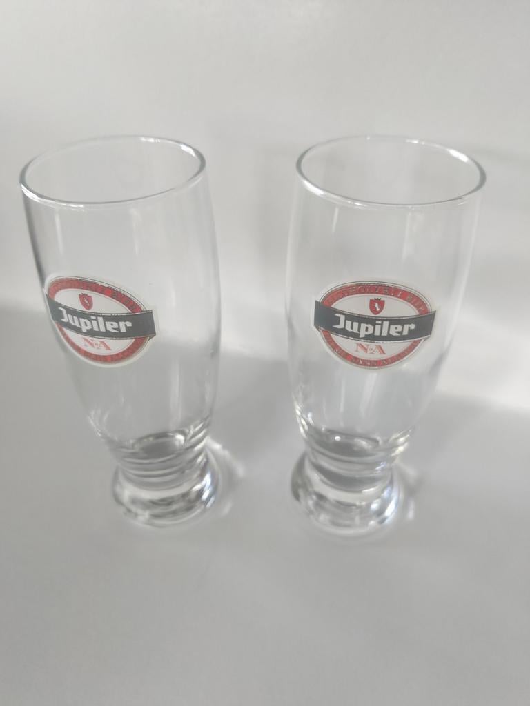 2 Jupiler na glazen, Verzamelen, Biermerken, Ophalen of Verzenden, Zo goed als nieuw, Jupiler