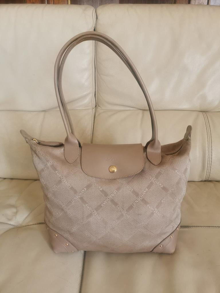 Sac à main Longchamp, Enlèvement ou Envoi, Utilisé, Beige, Sac à main