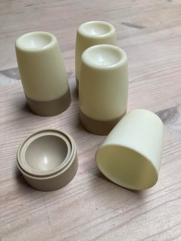 Ensemble de 4 coquetiers vintage - tupperware, Enlèvement, Utilisé
