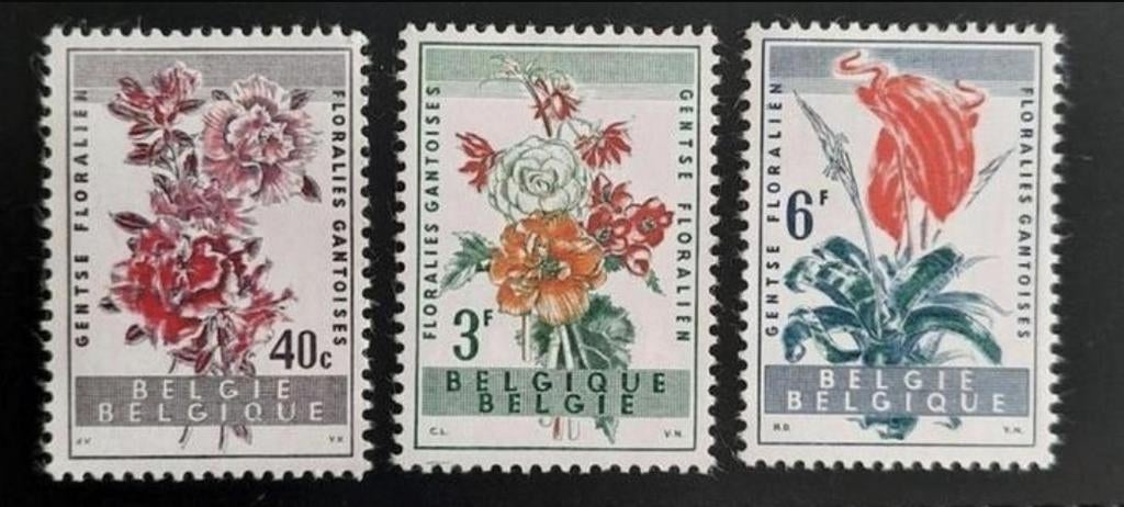 Belgique : COB 1122/24 ** Floraries Gantoises 1960., Timbres & Monnaies, Timbres | Europe | Belgique, Sans timbre, Neuf, Enlèvement ou Envoi