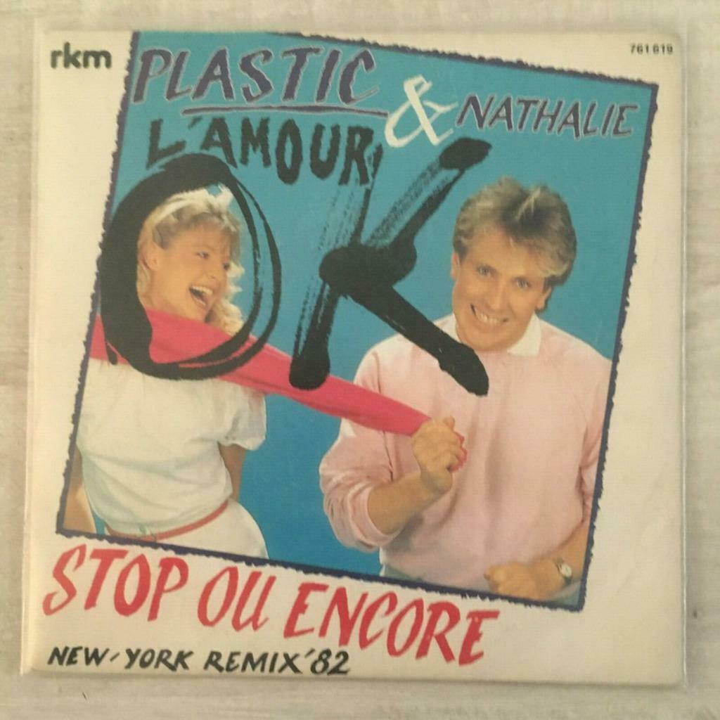 7" Plastic Bertrand & Nathalie - L'Amour OK (RKM 1982) VG+, Envoi, 7 pouces, Pop, Single