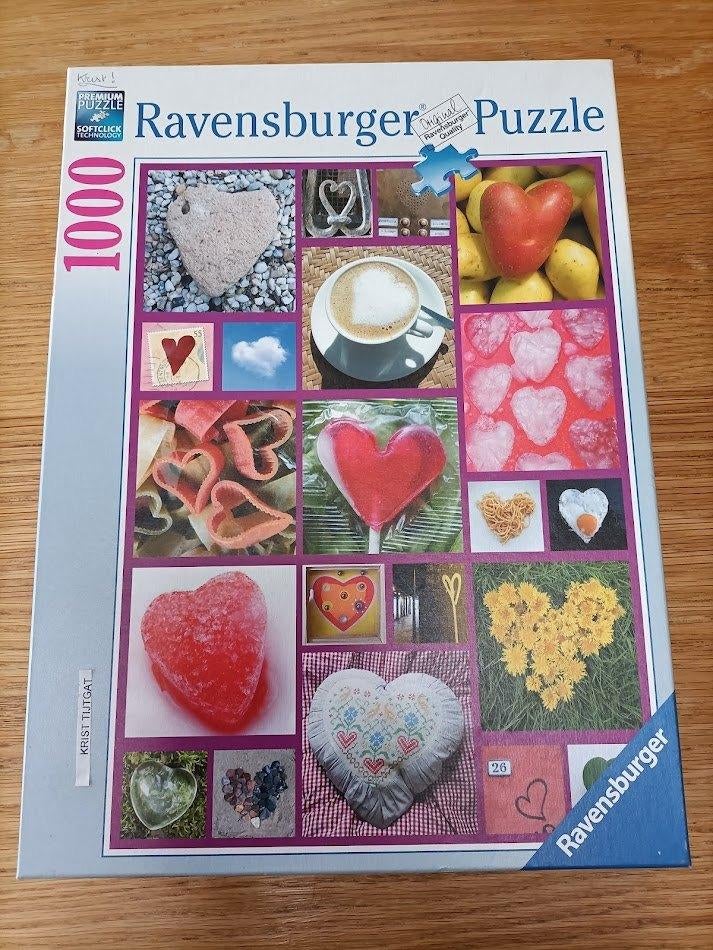 Hartjespuzzel merk Ravensburger 1000 stukjes, Enlèvement, 500 à 1500 pièces, Comme neuf, Puzzle