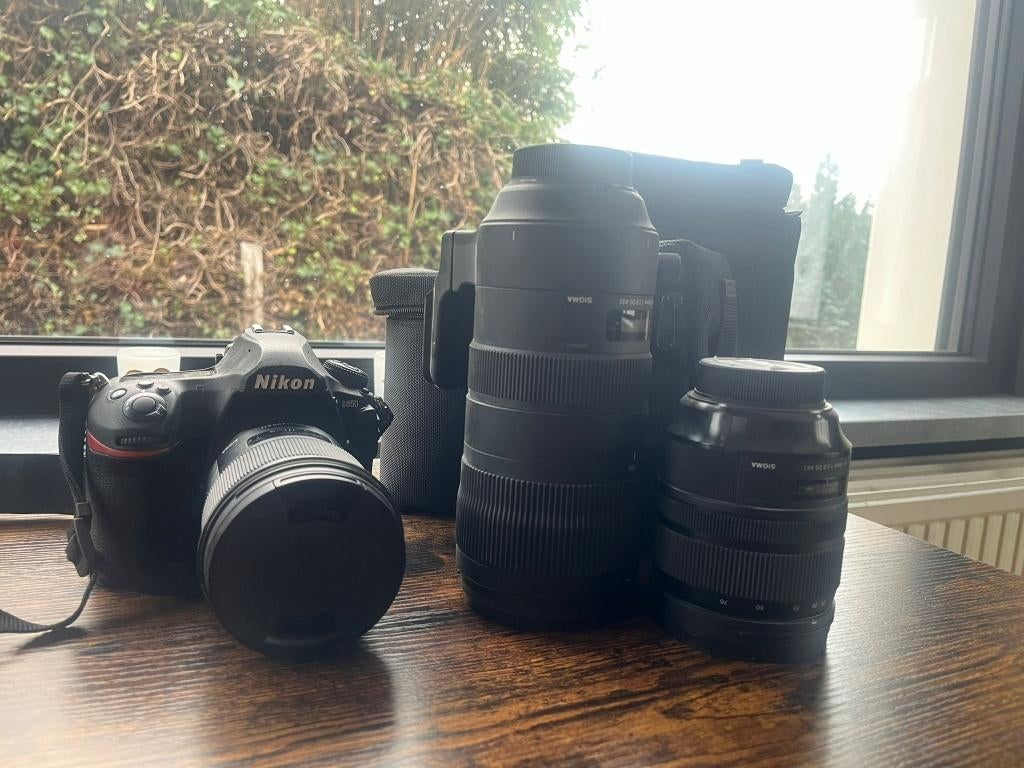 Nikon D850 + 3 Sigma objectieven, Audio, Tv en Foto, Fotocamera's Digitaal, Ophalen, Spiegelreflex, Zo goed als nieuw, Nikon
