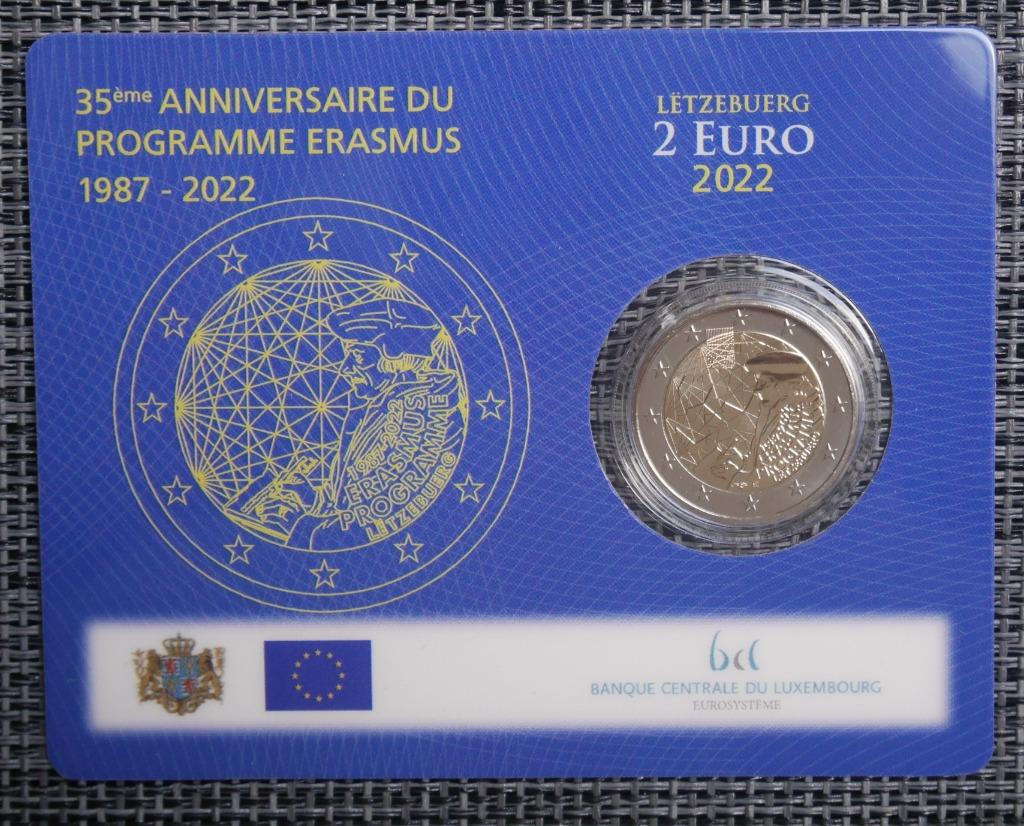 2 euro Coincard Luxemburg 2022 Erasmus BU, Postzegels en Munten, Ophalen of Verzenden, Luxemburg, 2 euro, Setje