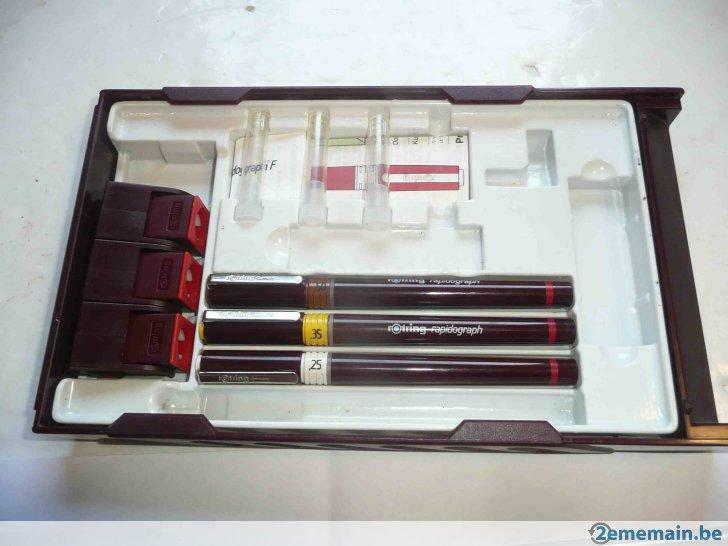 coffret de stylos rotring Rapidograph & Isograph, Enlèvement ou Envoi, Utilisé