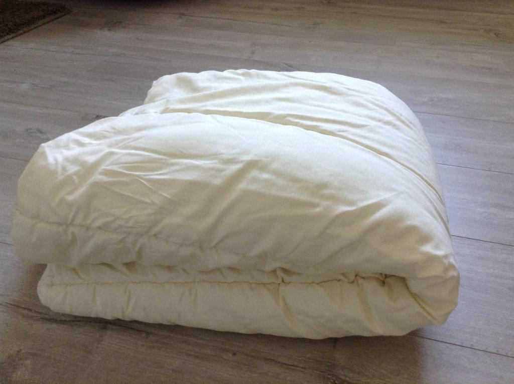 Donsdeken voor kinderbed, Ophalen of Verzenden, Gebruikt, Wit, Deken of Dekbed