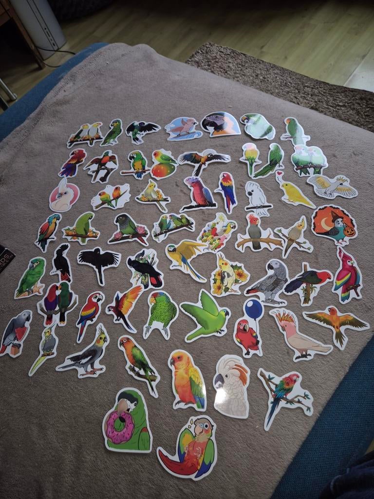 57 stickers vogels, Enlèvement ou Envoi