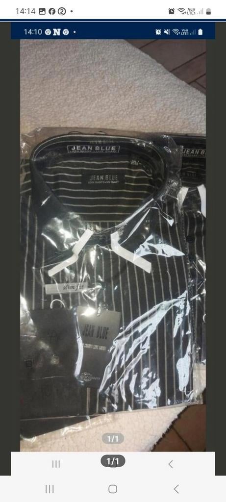 Nieuw hemd maat 6 45/ 46 kolmaat  slimfit, Ophalen of Verzenden, Nieuw, Wit