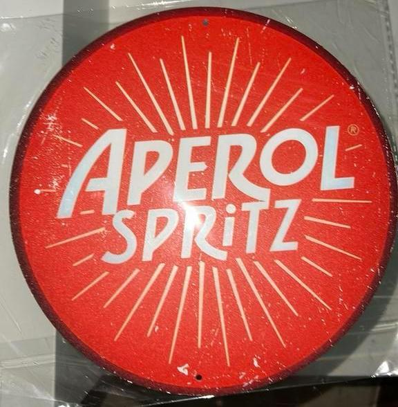 Panneau en métal Aperol Spritz - rétro vintage mancave, Enlèvement ou Envoi, Comme neuf, Panneau publicitaire