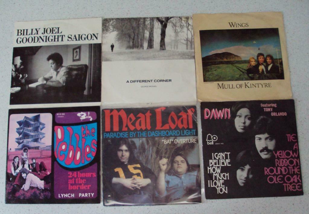 Part 57 - 6 Singeljes van Billy Joel, George Michael, Wings,, Enlèvement ou Envoi, Single, Utilisé, Pop