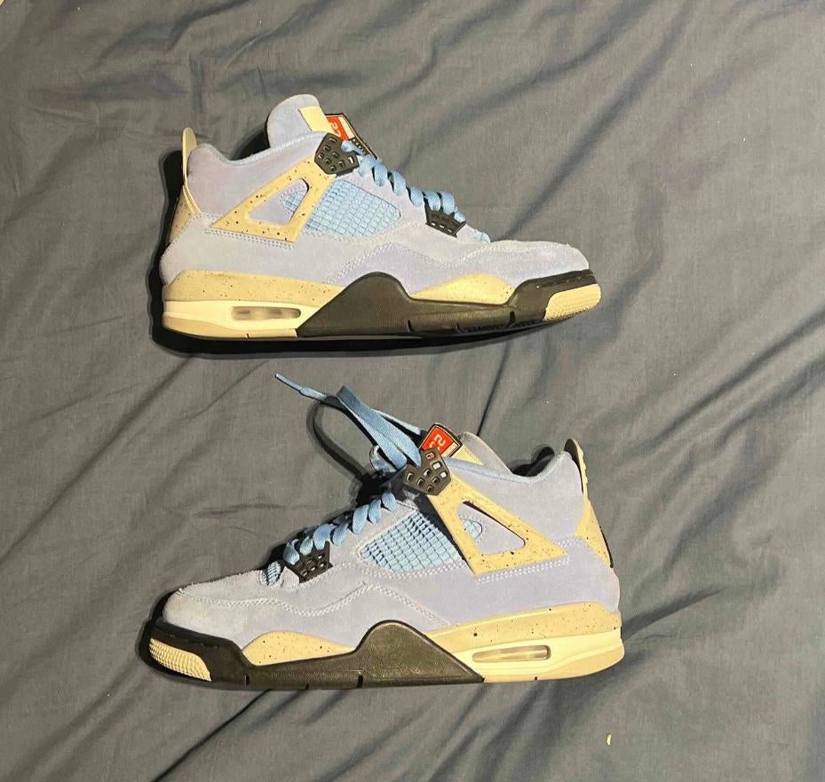 Jordan 4 UNC Used, Vêtements | Hommes, Chaussures, Enlèvement ou Envoi, Comme neuf, Bleu
