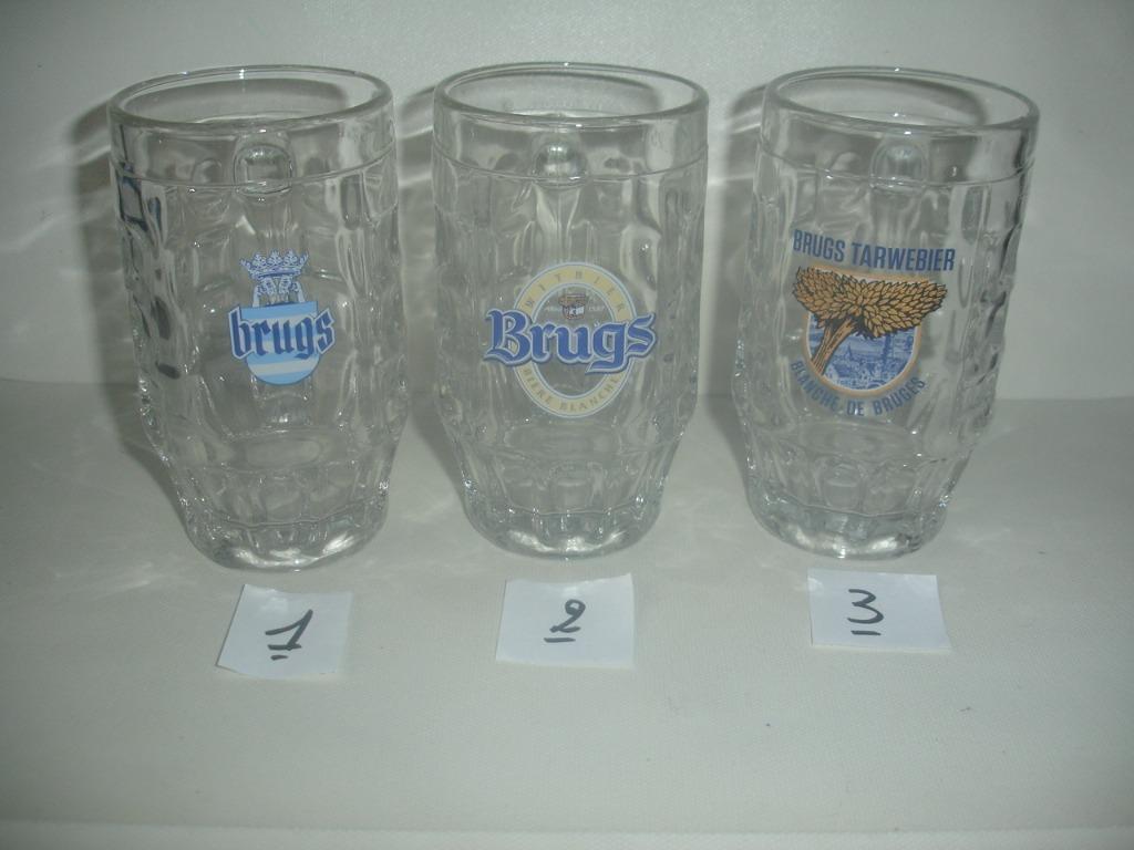Bierpot Brugs Tarwebier, 3 verschillende soorten, Enlèvement ou Envoi, Comme neuf, Chope(s), Autres marques
