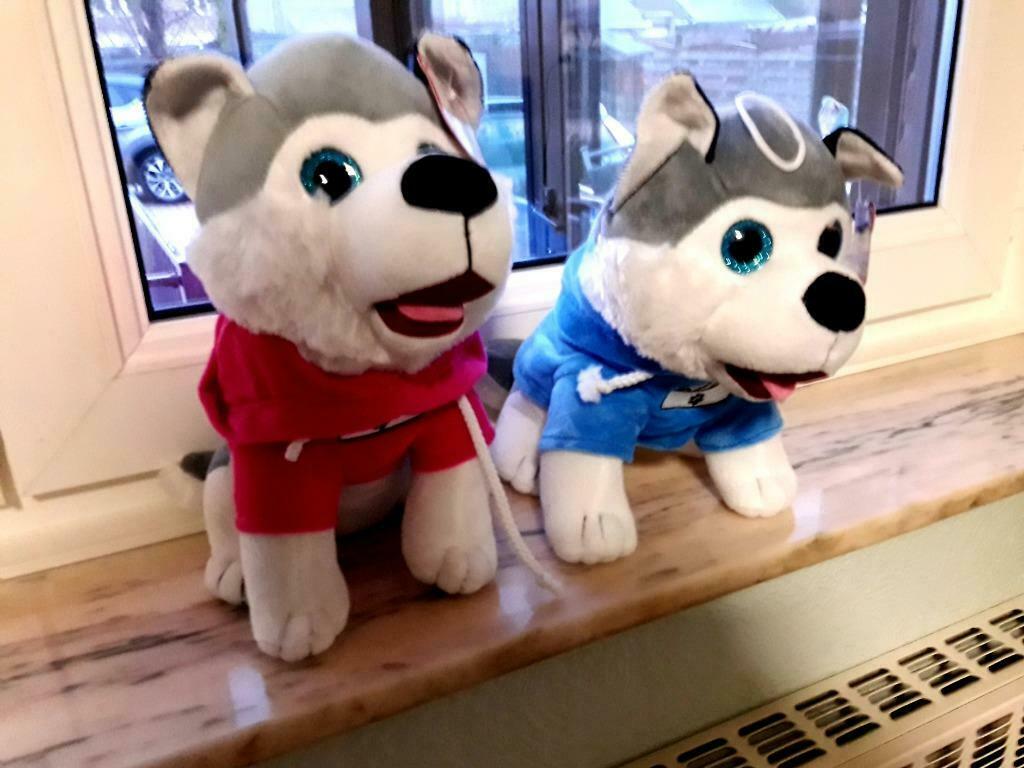 knuffel peluche pluche wolf merk L&B nieuwstaat met kaartje, Ophalen of Verzenden, Nieuw