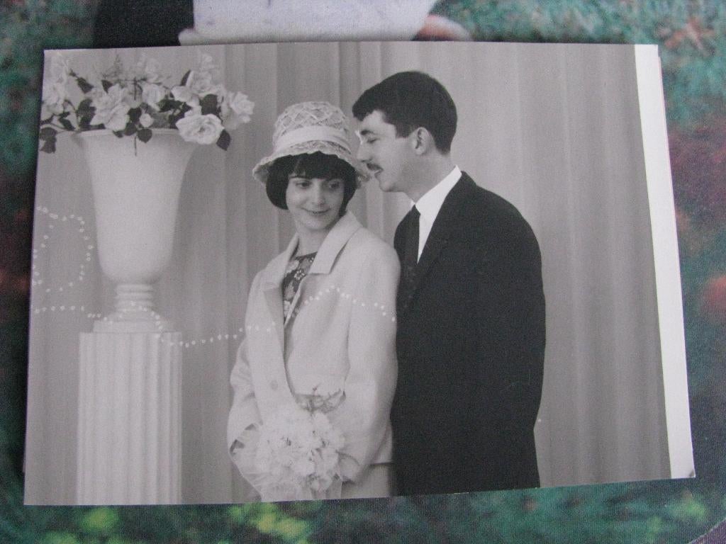 Vintage bruidspaar bruiloft huwelijk foto 10, Foto, Klederdracht, Ophalen of Verzenden, Zo goed als nieuw