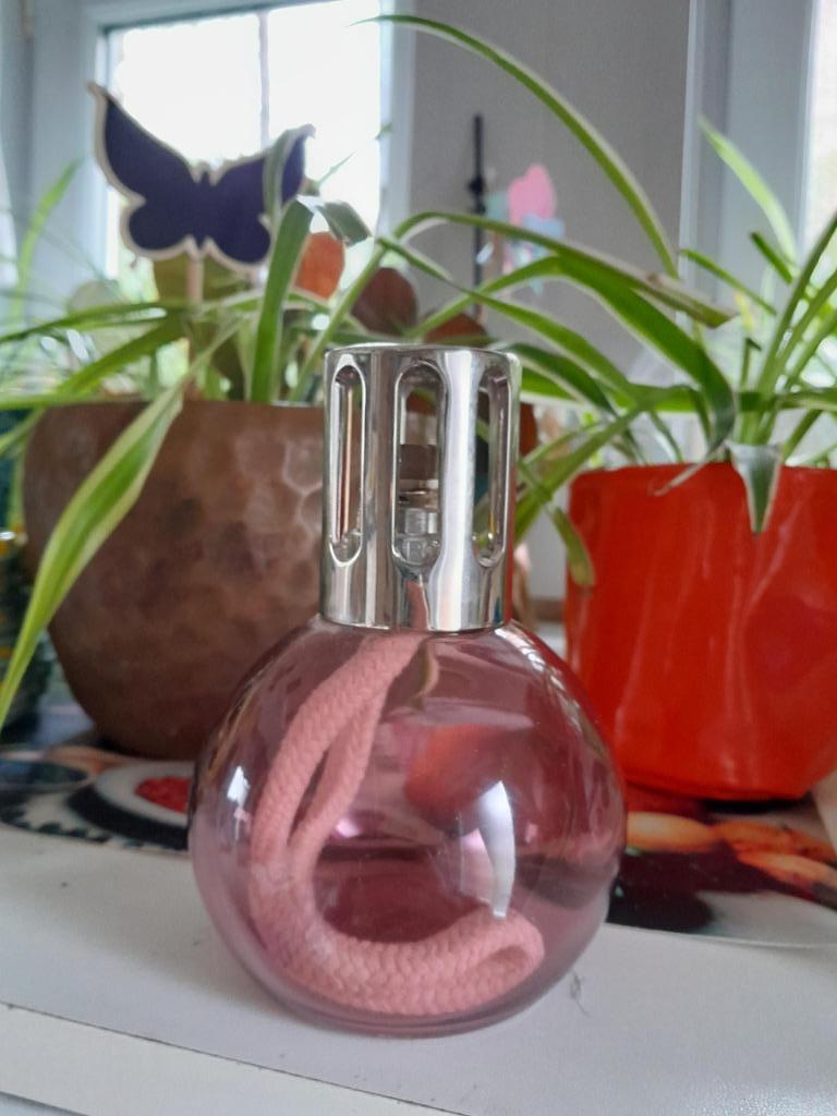 Lampe Berger Paris Basic Lampe à huile ronde en verre transp, Enlèvement, Comme neuf, Verre fumé