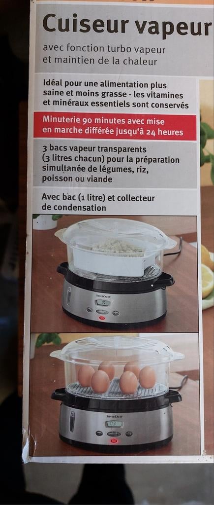 Cuiseur vapeur silvercrest NEUF JAMAIS UTILISÉ, Electroménager, Enlèvement ou Envoi, Neuf
