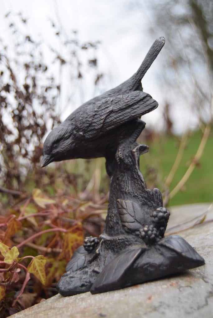 SUPERBE OISEAU EN BRONZE SUR ROCHE, Enlèvement ou Envoi, Bronze